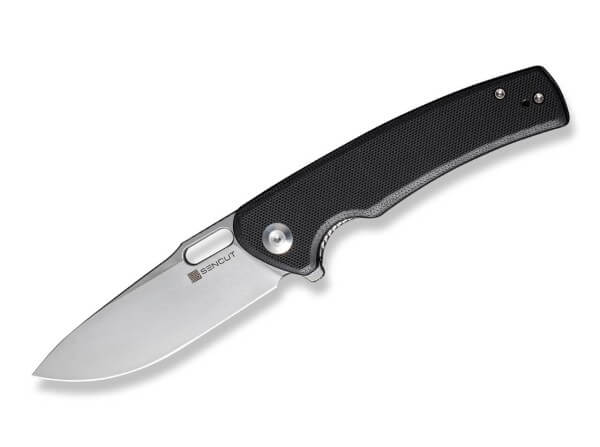 Taschenmesser, Schwarz, Daumenöffnung, Linerlock, 9Cr18MoV, G10