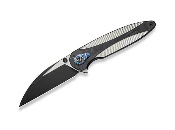 Taschenmesser, Schwarz, Daumenpin, Framelock, M390, Titan