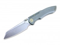 Taschenmesser, Grün, Daumenpin, Framelock, M390, Titan Taschenmesser, Grün, Daumenpin, Framelock, M390, Titan