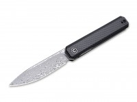 Taschenmesser, Schwarz, Flipper, Linerlock, Damast, G10 Taschenmesser, Schwarz, Flipper, Linerlock, Damast, G10