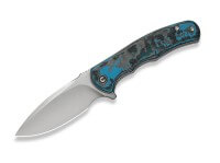 Taschenmesser, Blau, Flipper, Linerlock, CPM-S-35VN, Kohlefaser Taschenmesser, Blau, Flipper, Linerlock, CPM-S-35VN, Kohlefaser