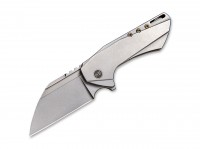 Taschenmesser, Grau, Flipper, Framelock, M390, Titan Taschenmesser, Grau, Flipper, Framelock, M390, Titan