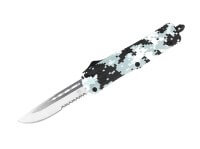 Taschenmesser, Weiß, Druckknopf, OTF, D2, Aluminium Taschenmesser, Weiß, Druckknopf, OTF, D2, Aluminium