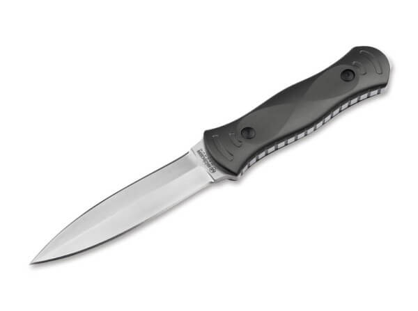 Feststehendes Messer, Schwarz, Feststehend, 440B, Aluminium