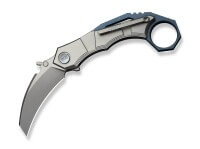 Taschenmesser, Grau, Daumenpin, Framelock, M390, Titan Taschenmesser, Grau, Daumenpin, Framelock, M390, Titan