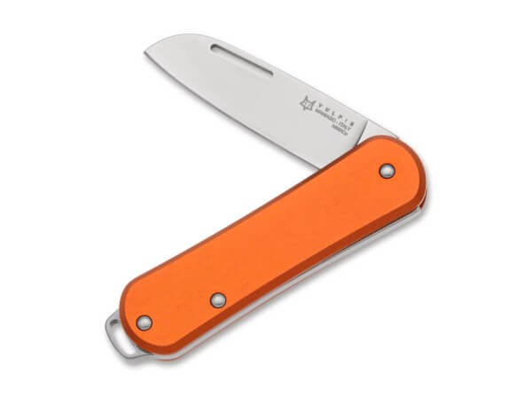 Taschenmesser, Orange, Nagelhau, Slipjoint, N690, Aluminium