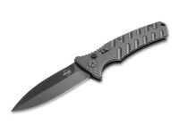 Taschenmesser, Schwarz, Druckknopf, Druckknopf, D2, Aluminium Taschenmesser, Schwarz, Druckknopf, Druckknopf, D2, Aluminium