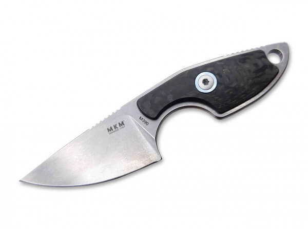 Feststehendes Messer, Schwarz, Feststehend, M390, Kohlefaser