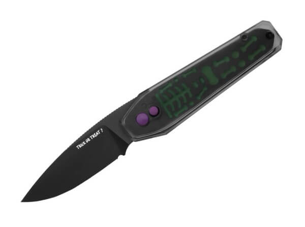 Taschenmesser, Transparent, Flipper, Button Lock, Nitro-V, Acryl