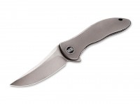 Taschenmesser, Grau, Flipper, Framelock, M390, Titan Taschenmesser, Grau, Flipper, Framelock, M390, Titan