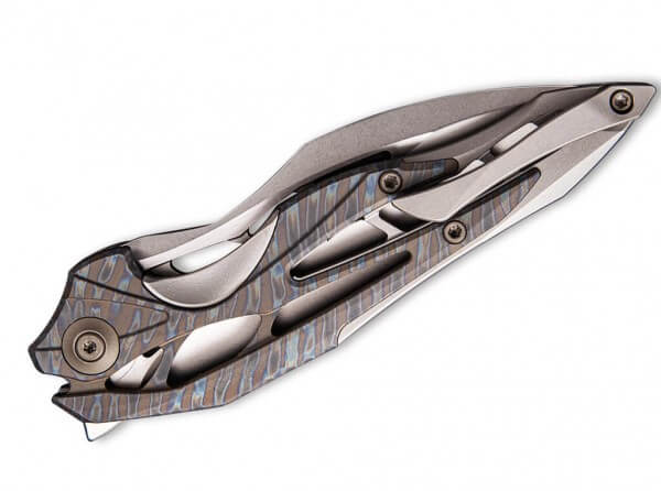 Taschenmesser, Mehrfarbig, Flipper, Framelock, M390, Titan