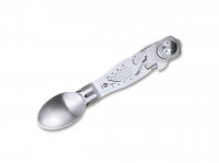 Campingbesteck, Silber, Nagelhau, Linerlock, 420J2 Campingbesteck, Silber, Nagelhau, Linerlock, 420J2