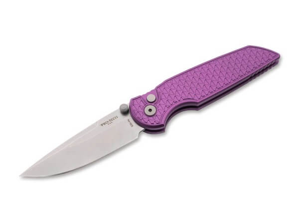Taschenmesser, Lila, Daumenpin, Button Lock, CPM-S-35VN, Aluminium