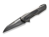 Taschenmesser, Grau, Flipper, Framelock, Damast, Titan Taschenmesser, Grau, Flipper, Framelock, Damast, Titan
