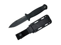 Feststehendes Messer, Schwarz, 80CrV2, TPR Feststehendes Messer, Schwarz, 80CrV2, TPR