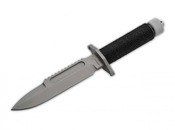 Feststehendes Messer, Schwarz, Feststehend, 440C, Paracord
