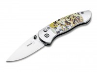 Taschenmesser, Mehrfarbig, Daumenpin, Druckknopf, 440C, Aluminium Taschenmesser, Mehrfarbig, Daumenpin, Druckknopf, 440C, Aluminium