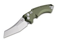 Taschenmesser, Oliv, Druckknopf, Druckknopf, 154CM, Aluminium Taschenmesser, Oliv, Druckknopf, Druckknopf, 154CM, Aluminium