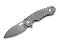 Taschenmesser, Grau, Flipper, Linerlock, M390, Titan Taschenmesser, Grau, Flipper, Linerlock, M390, Titan