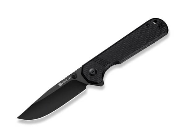 Taschenmesser, Schwarz, Daumenpin, Linerlock, 9Cr18MoV, Micarta