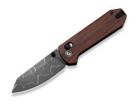 Taschenmesser, Braun, Daumenpin, Schieberiegel, Damast, Bubingaholz Taschenmesser, Braun, Daumenpin, Schieberiegel, Damast, Bubingaholz