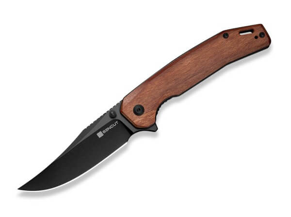 Taschenmesser, Braun, Daumenpin, Linerlock, 9Cr18MoV, Bubingaholz