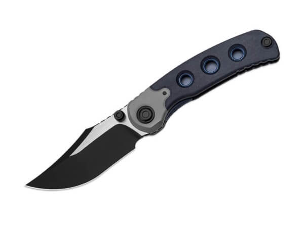 Taschenmesser, Blau, Daumenpin, Framelock, CPM-S-35VN, Kunststoff