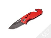 Taschenmesser, Rot, Nagelhau, Linerlock, 440A Taschenmesser, Rot, Nagelhau, Linerlock, 440A