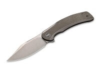 Taschenmesser, Grau, Flipper, Framelock, CPM-20CV, Titan Taschenmesser, Grau, Flipper, Framelock, CPM-20CV, Titan