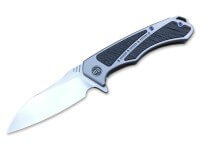 Taschenmesser, Grau, Flipper, Framelock, M390, Titan Taschenmesser, Grau, Flipper, Framelock, M390, Titan