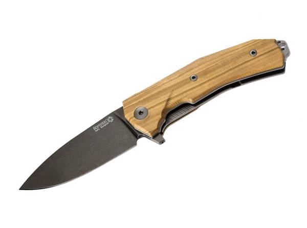 Taschenmesser, Braun, Flipper, Linerlock, Sleipner, Olivenholz
