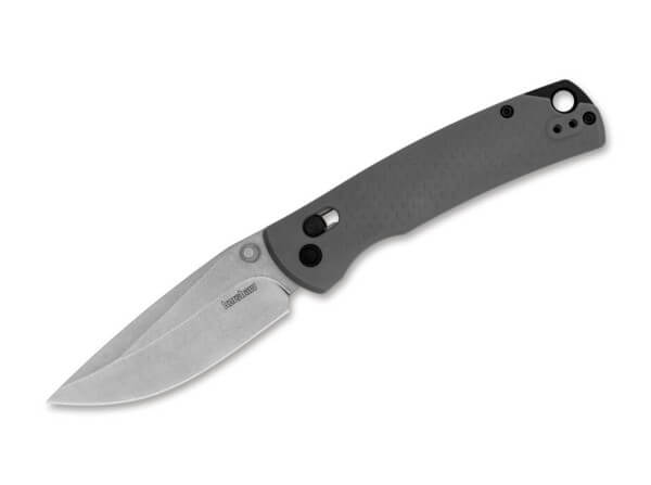 Taschenmesser, Grau, Daumenpin, Schieberiegel, 8Cr13MoV, GRN