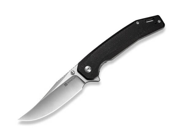 Taschenmesser, Schwarz, Daumenpin, Linerlock, 9Cr18MoV, Micarta