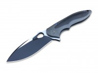 Taschenmesser, Grau, Flipper, Framelock, M390, Titan Taschenmesser, Grau, Flipper, Framelock, M390, Titan