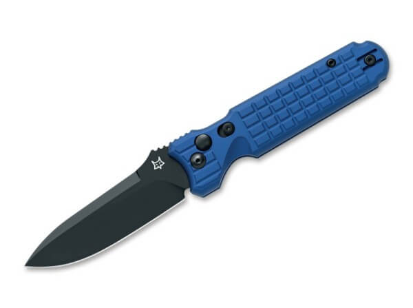 Taschenmesser, Blau, Druckknopf, Button Lock, N690, Aluminium