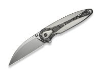 Taschenmesser, Grau, Daumenpin, Framelock, M390, Titan Taschenmesser, Grau, Daumenpin, Framelock, M390, Titan