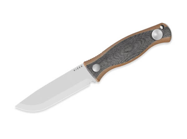 Feststehendes Messer, Schwarz, AEB-L, Micarta