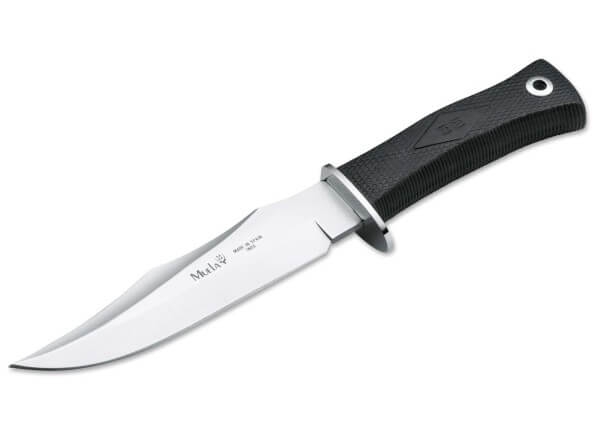 Feststehendes Messer, Schwarz, Feststehend, 420, Plastisches Elastomer