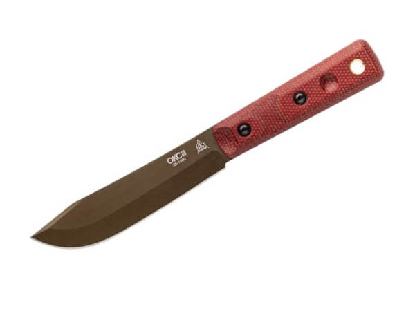 Feststehendes Messer, Rot, 1095, Micarta