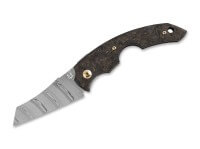 Taschenmesser, Gold, Nein, Slipjoint, Damast, Kohlefaser Taschenmesser, Gold, Nein, Slipjoint, Damast, Kohlefaser