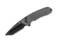 Taschenmesser, Schwarz, Flipper, Button Lock, 154CM, Micarta Taschenmesser, Schwarz, Flipper, Button Lock, 154CM, Micarta