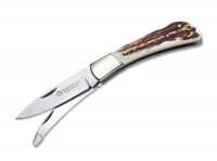 Taschenmesser, Braun, Nagelhau, Backlock, 440A, Hirschhorn Taschenmesser, Braun, Nagelhau, Backlock, 440A, Hirschhorn