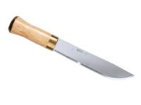 Feststehendes Messer, Braun, 12C27, Birkenholz Feststehendes Messer, Braun, 12C27, Birkenholz