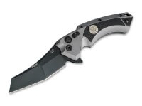 Taschenmesser, Grau, Flipper, Druckknopf, CPM-154, Aluminium Taschenmesser, Grau, Flipper, Druckknopf, CPM-154, Aluminium