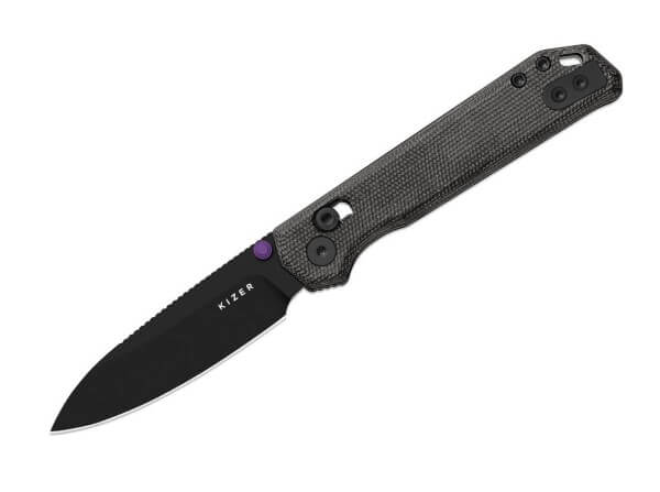 Taschenmesser, Schwarz, Daumenpin, Clutch Lock, CTS BD-1N, Micarta
