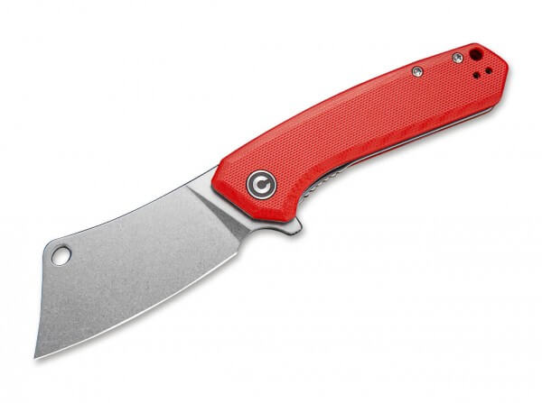 Taschenmesser, Rot, Flipper, Linerlock, 9Cr18MoV, G10