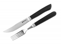 Steakmesser, Braun, Feststehend, Mooreichenholz Steakmesser, Braun, Feststehend, Mooreichenholz