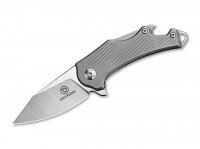 Taschenmesser, Grau, Flipper, Framelock, M390, Titan Taschenmesser, Grau, Flipper, Framelock, M390, Titan