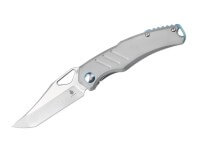 Taschenmesser, Silber, Daumenöffnung, Framelock, CPM-S-35VN, Titan Taschenmesser, Silber, Daumenöffnung, Framelock, CPM-S-35VN, Titan