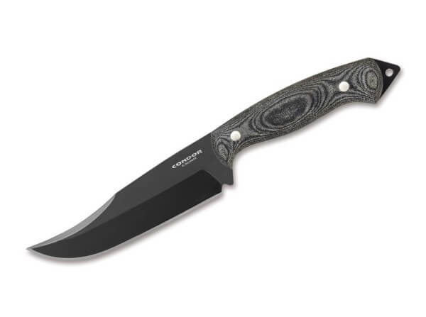 Feststehendes Messer, Schwarz, 1075, Micarta